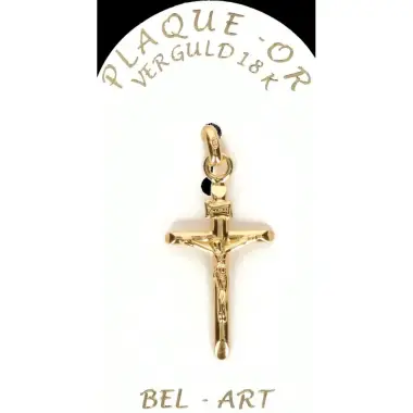 Kruisje plaqué-goud - 25 X 15 mm