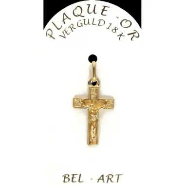Kruisje plaqué-goud - 20 X 12 mm
