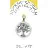 Médaillon arbre de vie en argent rhodié 20 mm