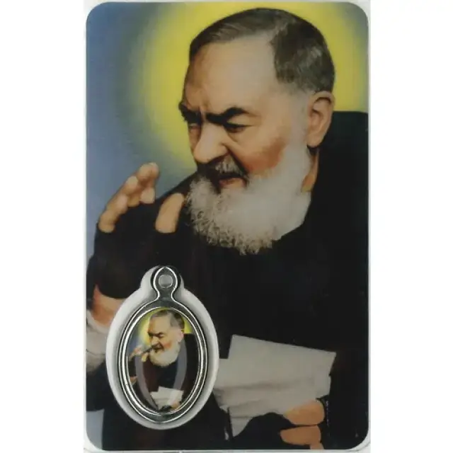 Carte-médaille-prière - St P. Pio - Néerlandais