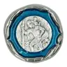 Car magnet St Christopher 33 mm blue Email