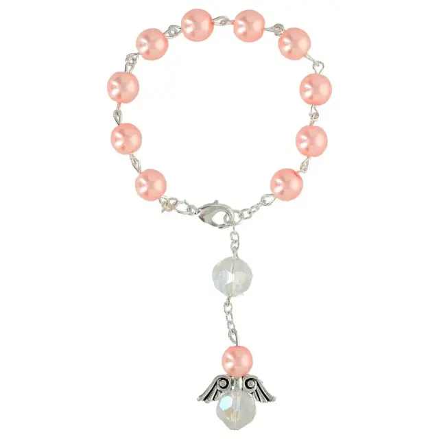 Rosary Angel Grain Crystal Rose