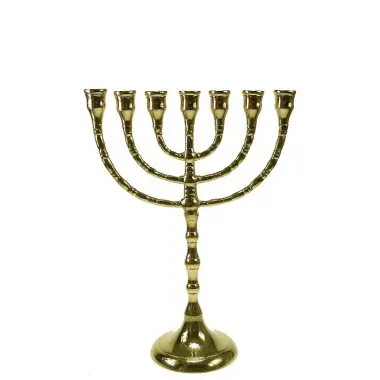 Kandelaar 7 Armen Menora - 24 cm - Messing