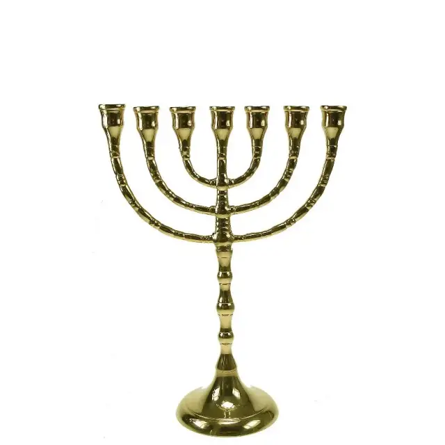 Kandelaar 7 Armen Menora - 24 cm - Messing