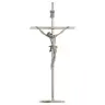 Croix sur Base - 20 cm - Métal Nickelé