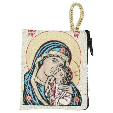 Etui Chapelet - 6.6 X 7.2 cm - Vierge et Enfant