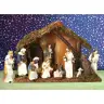 Kerststal met 11 Figuren van 15 cm (42 X 19 X 30 Cm)