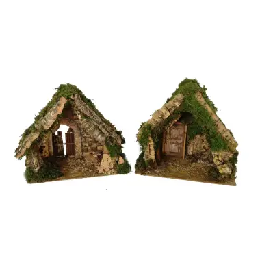 Lege Kerststal met licht voor kerstfiguren van 11 cm (25x14x22cm)