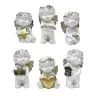 Ange blanc et doré 7 cm 6/set