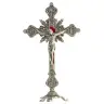 Cross on base 23 cm Nickel Metal
