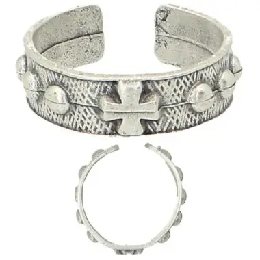 Bague-Dizainier Diam ajustable 15 mm Largeur 5 mm Métal Argenté