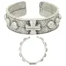 Bague-Dizainier Diam ajustable 15 mm Largeur 5 mm Métal Argenté