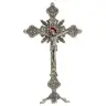 Cross on base 32 cm Nickel Metal