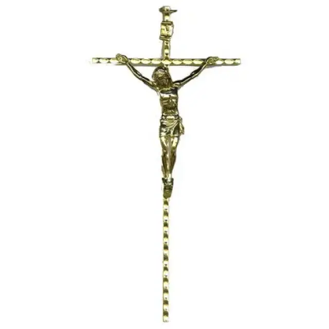 Kruisbeeld - 18 cm - Metaal Verguld
