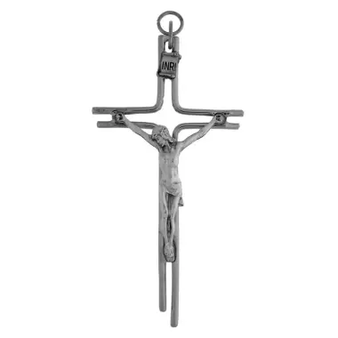 Croix Murale - 12 cm - Met Nickelé