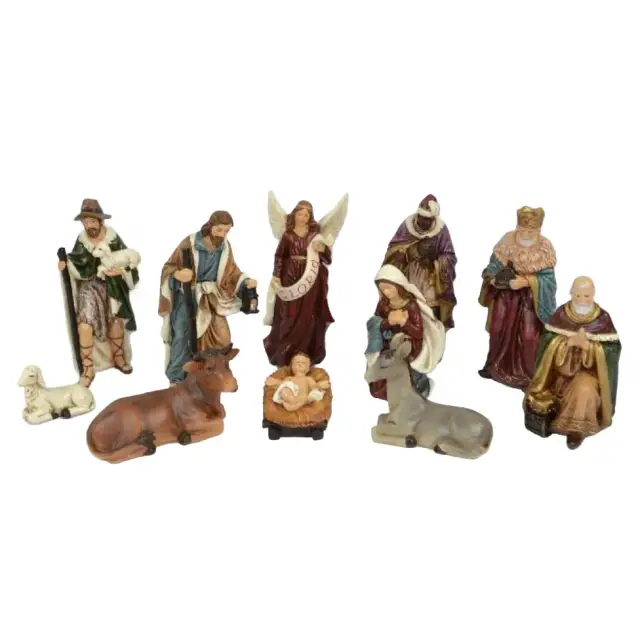 Kerstgroep van 11 figuren - 9 cm