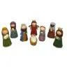 Kerstgroep van 8 figuren - 12 cm
