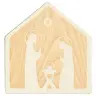 Nativité en bois scuplté - 06cm - Naturel
