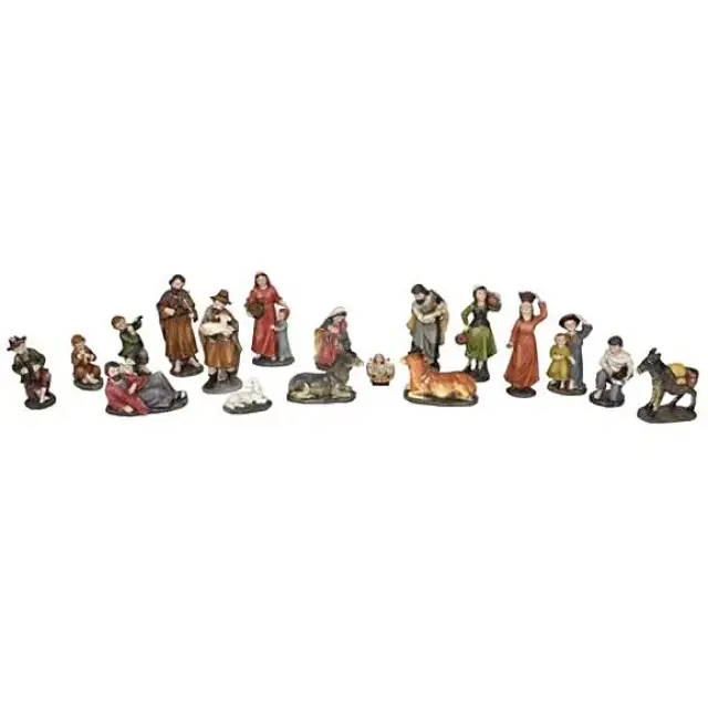 Kerstgroep van 18 figuren - 9 cm