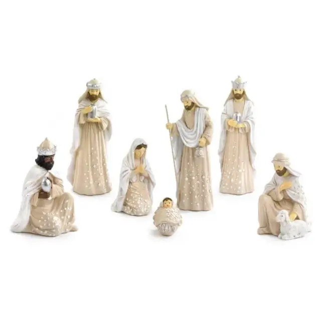 Kerstgroep van 7 figuren - 17 cm
