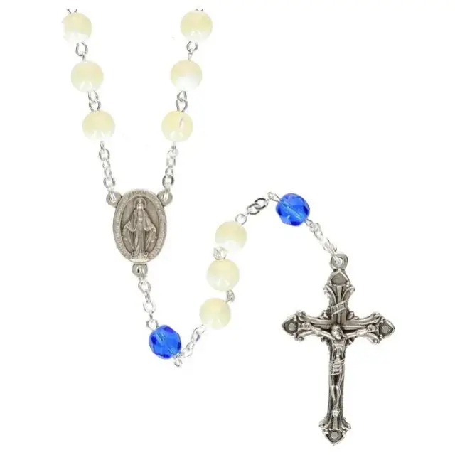 Chapelet Nacre - Pater bleu - Ecrin BA