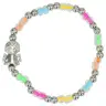 Armband op elastiek multicolor + engel