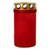 Bougie 3J - couvercle doré - rouge - sans effigie