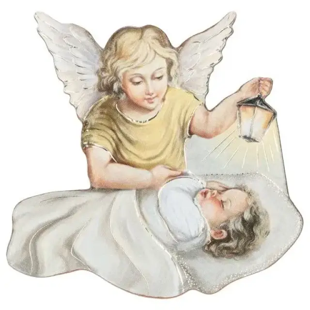 car magnet plate Angel Child Lantern