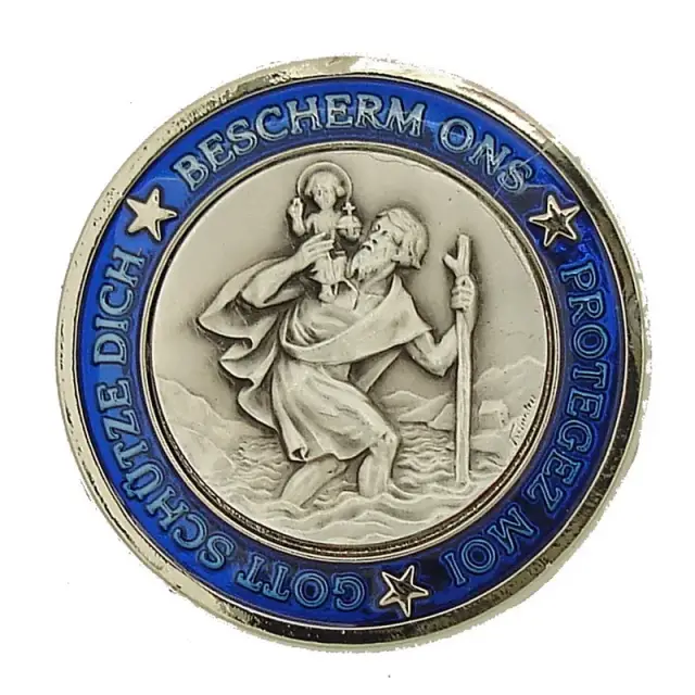 Car magnet St Christopher 35mm enNLD
