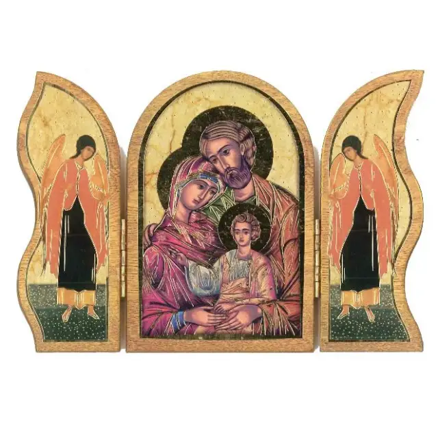 Triptych X 13 cm H09 Ste Family Angels