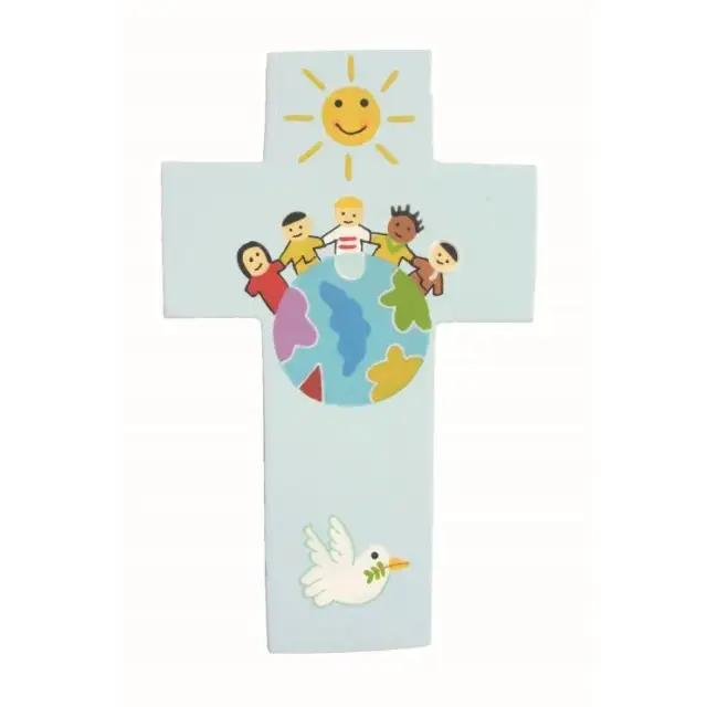 Croix murale 12 cm Enfants du monde