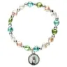 Bracelet sur élastique coeurs multicolores