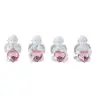 Ange blanc assis avec coeur rose 5.5 cm