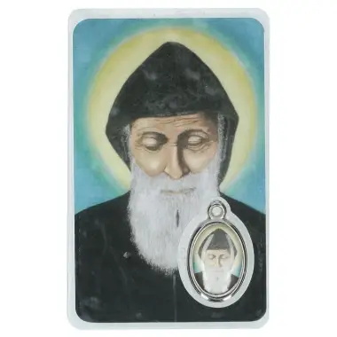 Carte-médaille-prière - St Charbel - Français