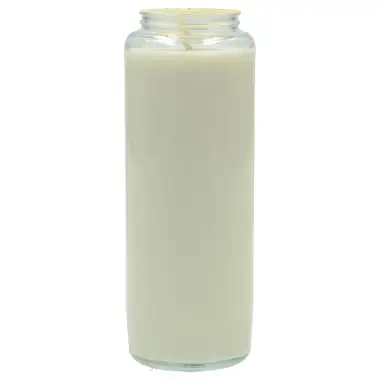 Neuvaine en verre / blanc / sans effigie