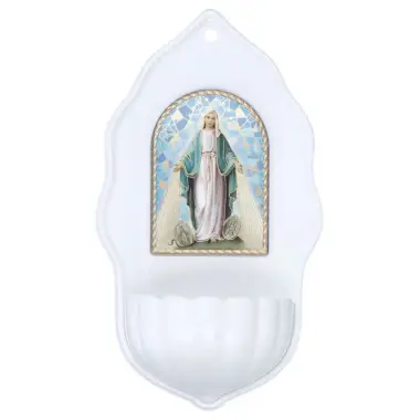 Stoup Miraculous Porcelain 16 x 9 cm