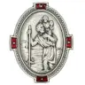 Automagneet H Kristoffel 42 mm Met verz + Email rood