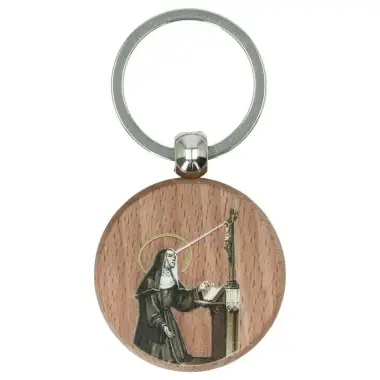 Porte-Clefs Bois naturel Ste Rita