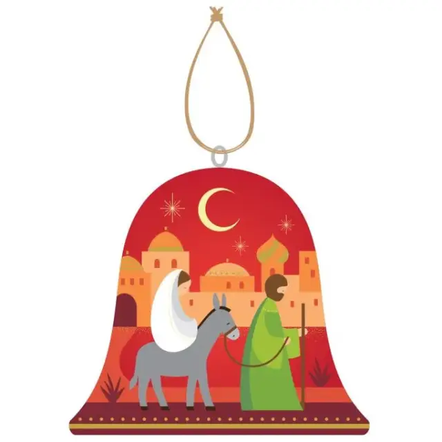Christmas tree decoration in the shape of a red bell