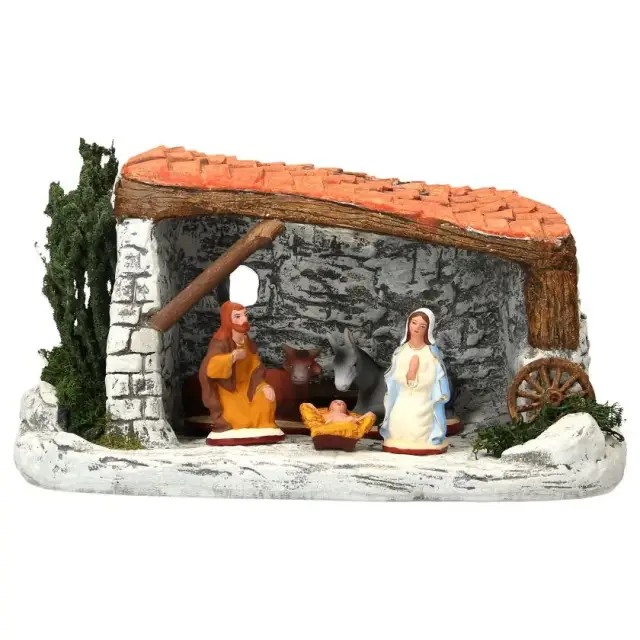 Mas Provençal et 5 Santons 7 cm – Santons Gâteau
