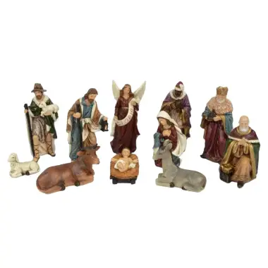 Kerstgroep van 11 figuren - 9 cm