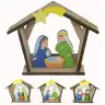 Houten kinderachtig kerstgroep, 3 modellen.