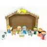 Houten kinderachtig kerstgroep