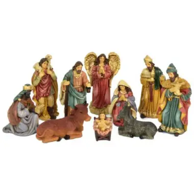 Kerstgroep van 11 figuren - 09 cm