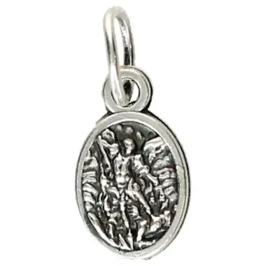 Medaille 10 mm OV - H Michael / Engel bewaarder - Metaal verzilverd