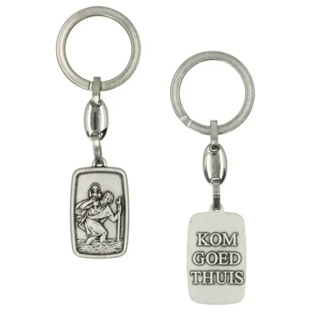 key ring St Christopherr / Kom goed thuis