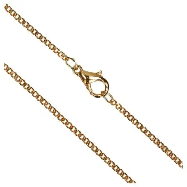 Ketting 50 cm + Karabijnhaak - Met. Verguld
