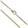 Ketting 50 cm + Karabijnhaak - Met. Verguld