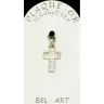 Croix plaqué or avec strass blanc 13 x 10 mm