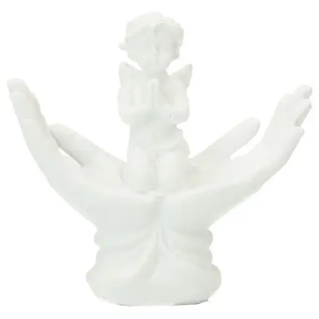 Ange priant dans deux mains de 09 cm